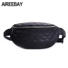 AIREEBAY поясная сумка для женщин, поясная сумка, Женская поясная сумка, черная кожаная поясная сумка, сумки через плечо, женский пояс для денег, сумка-бум