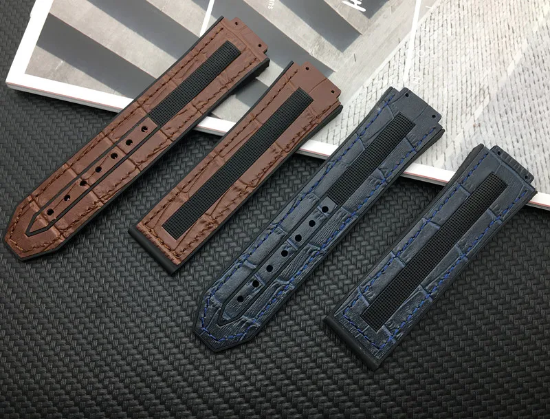 Ремешок силиконовый для наручных часов Hublot резиновый браслет из воловьей кожи