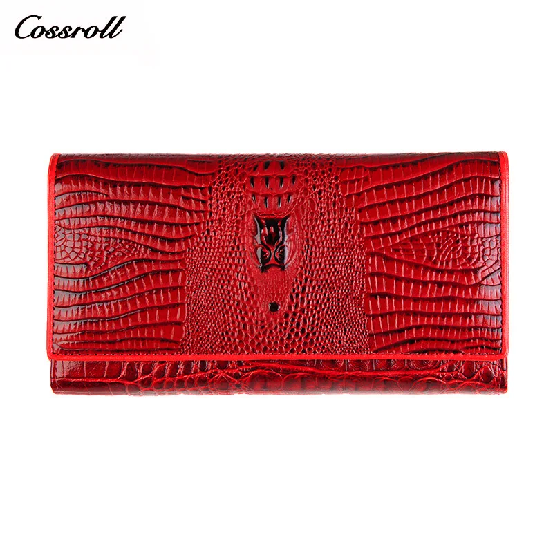 

Women's Purses Famous Brand 2017 Money Wallets Alligator Patent Genuine Leather Ladies Leather Wallets Vintage Style Money Bags