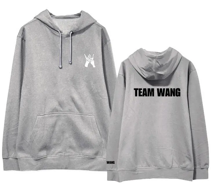 Kpop got7 jackson team wang same printing fleece/thin pullover hoodies for i got7 autumn winter unisex sweatshirt