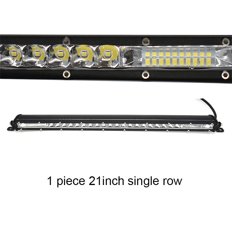 ECAHAYAKU 20 дюймов Белый светодиодный фонарь 120 Вт 12 В для автомобиля Трактор Лодка внедорожный 4WD 4x4 грузовик средней сети багажная стойка тонкий светодиодный светильник бар - Цвет: 1 piece