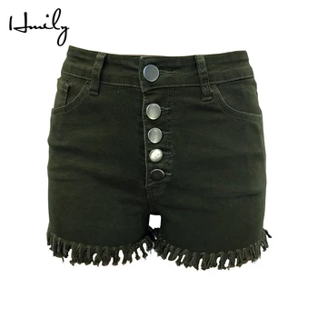 

HMILY Best Selling Short Women Destroy Destroyed Ripped High Waist Jeans Denim Shorts Hot jeans summer ladies