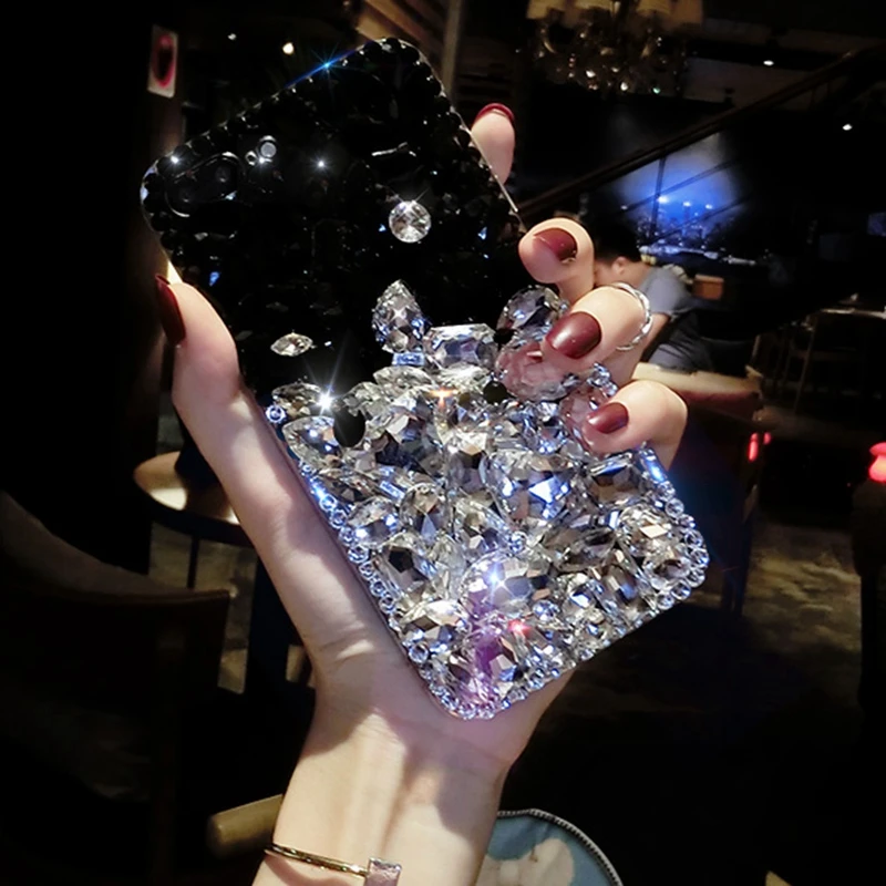 

For Huawei P20 Lite Rhinestone Case, New Luxury Women Jewelled Cover Case For Huawei P20 Lite Luxury Pearl Bling Diamond Coque