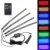 Универсальный 12 В 8 цветов RGB музыка Управление украшение интерьера автомобиля светильник светодиодный автомобильные шасси огни Бар неоновый полосы с пультом дистанционного управления