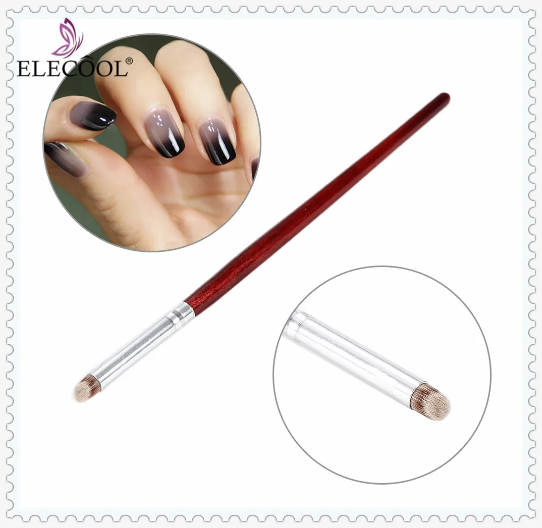 

ELECOOL 3/2/1Pcs Nail Art Gradient Color Change Brush Wood Handle Nail Dye Drawing Pen UV Gel Polish Nail Brush Painting Tool