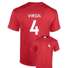 Детская футболка для фанатов Virgil Van Dijk Liverpool No.4 летняя хлопковая