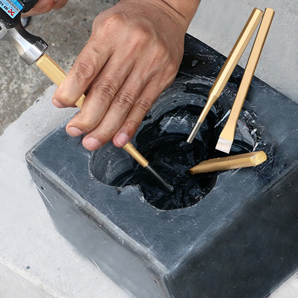 Chisel Flat chisel round chrome vanadium steel stone carving concrete