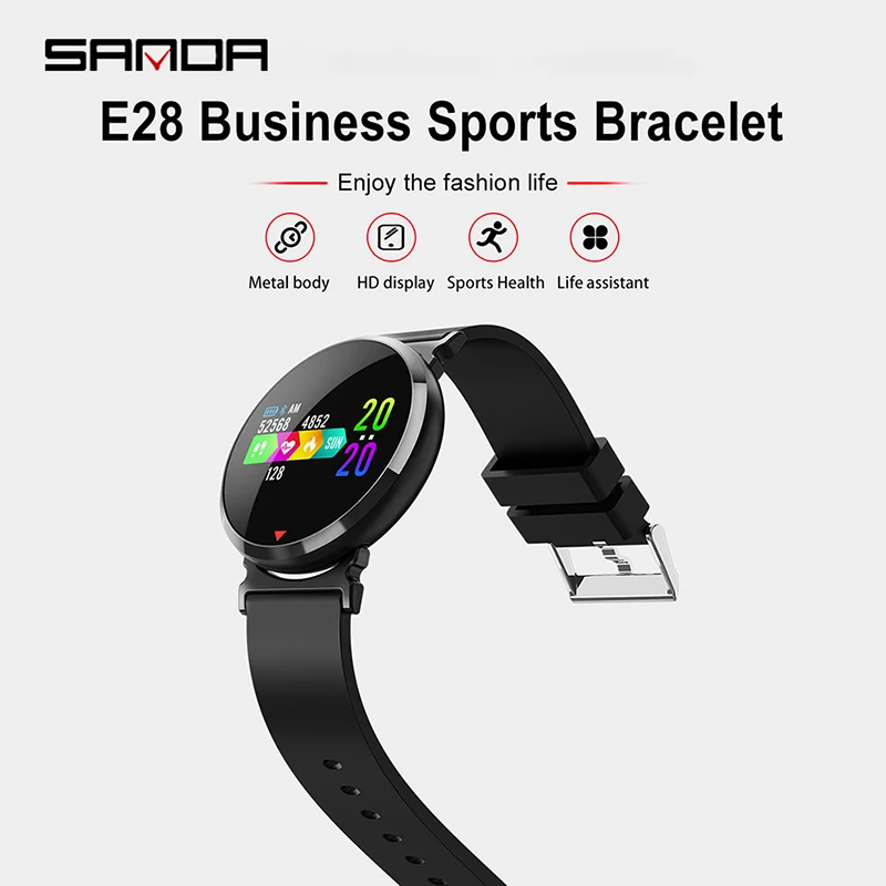Спортивные Смарт часы SANDA Bluetooth для мужчин пульсометр кровяное давление