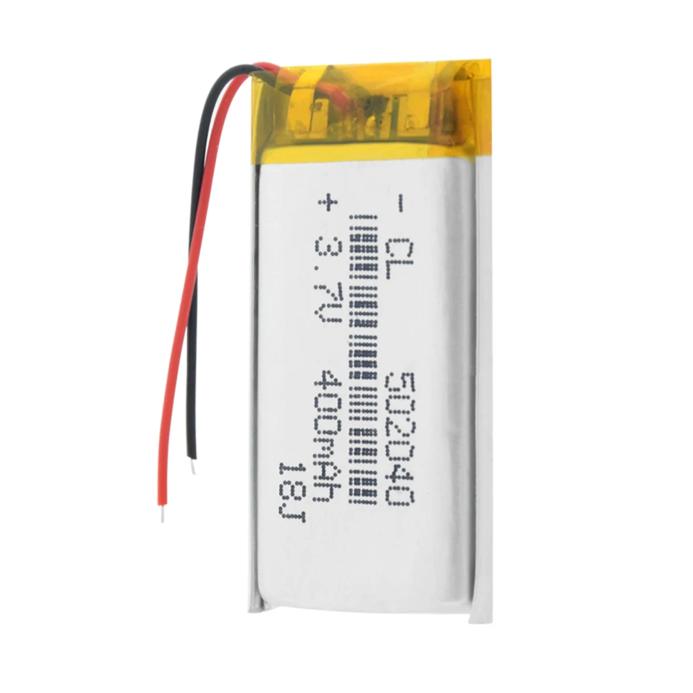 502040 Rechargeable Li-ion 3.7V lithium polymer batteries 400 mah With PCB For MP3 MP4 MP5 GPS PSP E-book Electric Toy LED Light