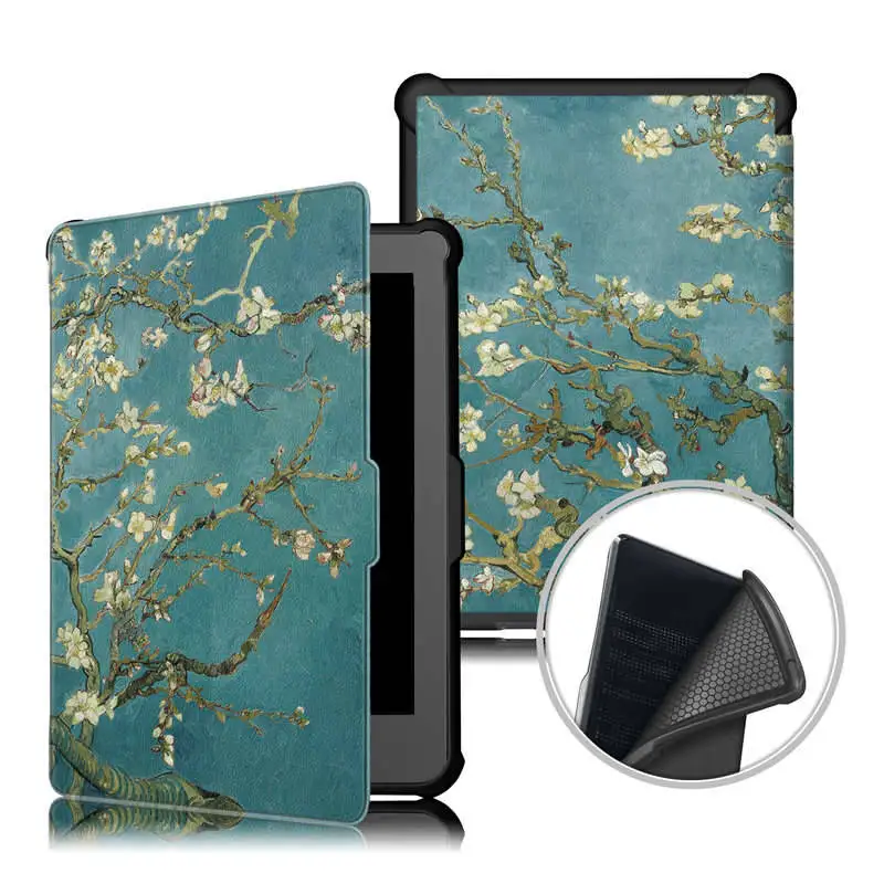 

Case For Kobo Clara Clear HD PU Leather TPU Smart Wake Up Stand Cover For Kobo Clara Clear HD 6 inch Case+Film+Pen