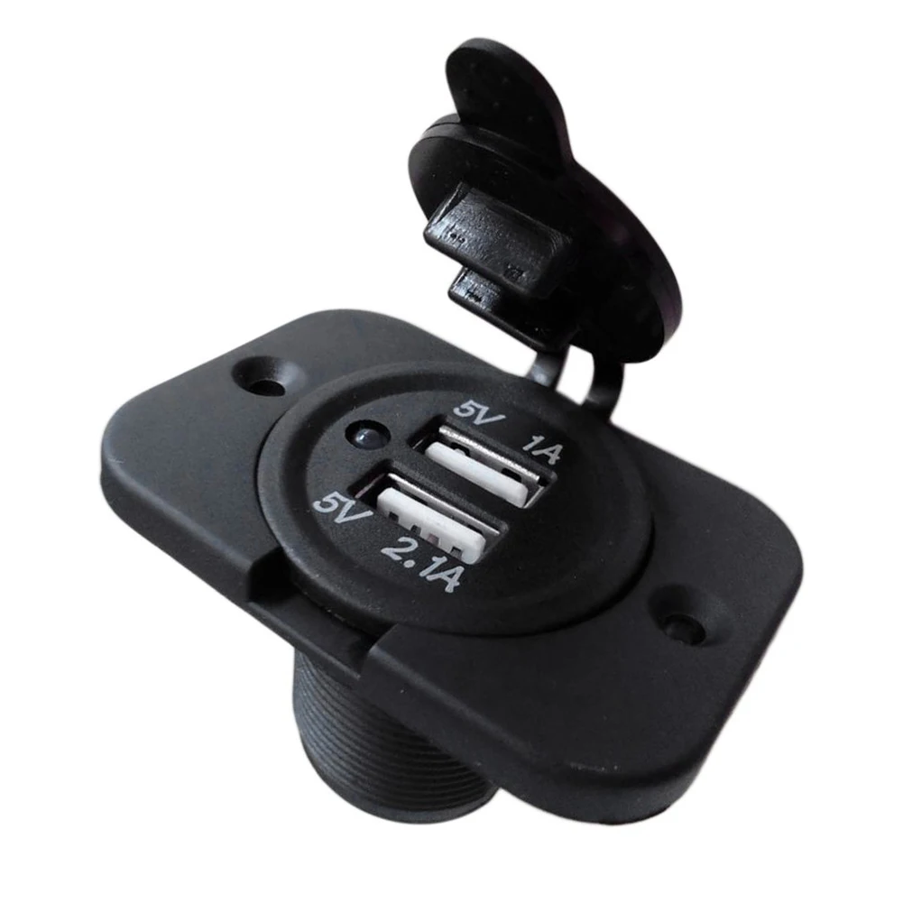 

Auto Car Boat Truck Charger Power Socket Outlet Dual USB Port Plug Panel