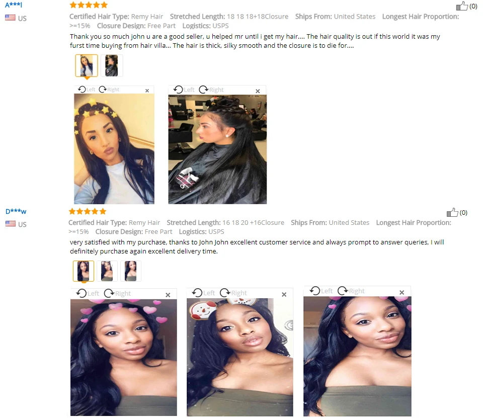 Hair Villa Peruvian Straight Human Hair 3 Bundles Hair Weave With Closure Straight Hair Bundles With Closure Remy Hair Weave (7)