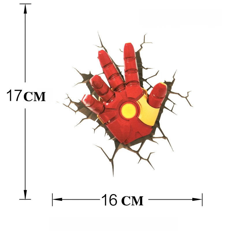 Автомобильные наклейки, Мстители Marvel/DC, 3d разбитые автомобильные наклейки s Ironman, Человек-паук, Бэтмен