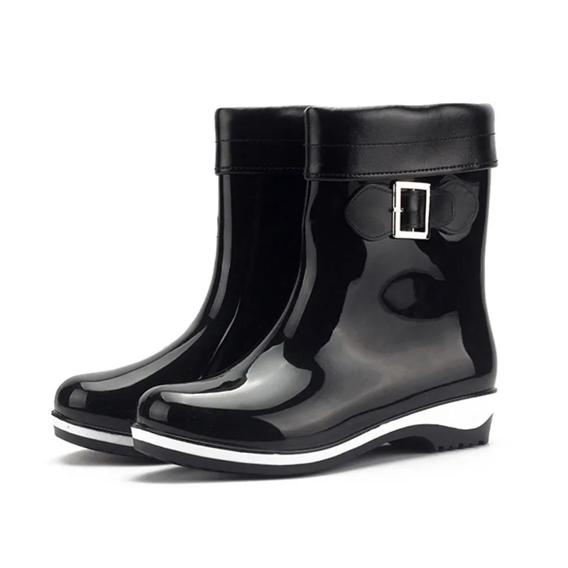 

Women Boots Comfortable Women Rain Boots Warm Plus Velvet Non-slip Women Boots botas de agua mujer lluvia берцы панк