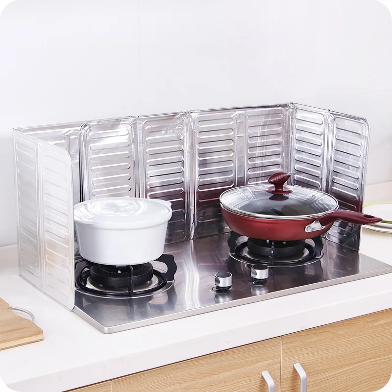 

Dozzlor Aluminum Foil Oil Block Oil Barrier Stove Cooking Heat Insulation Splatter Screens Oil Baffle Kitchen Utensils Supplies