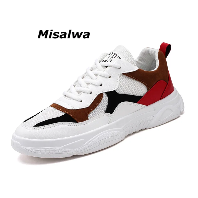 

Misalwa Men's Stylish Adult sneakers Comfort Mesh Fashion Casual Shoes Thick Bottom White Beige Spring Summer Zapatos De Hombre