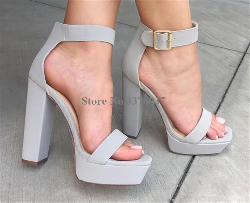 High Heel Sandals Grey Pink Shoes 