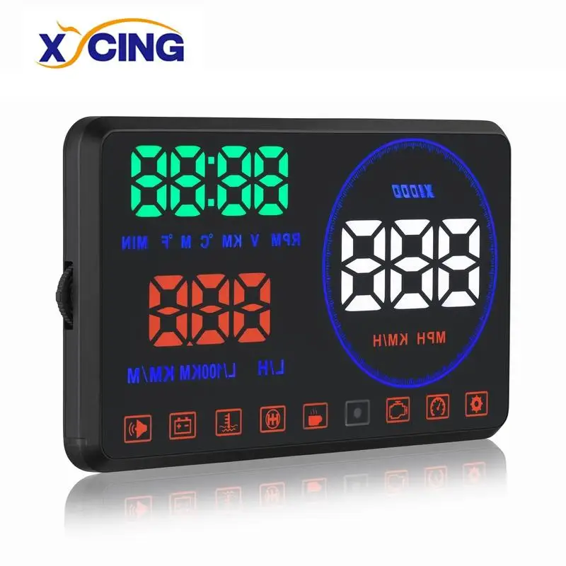 

XYCING M9 5.5 inch Head Up Display Windshield Projector OBD2 Car HUD Digital Meter with Reflection Display Board