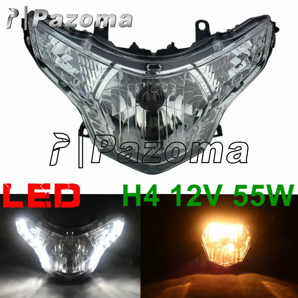 

Hot Selling E Mark Headlight Lighting Lamp Motor Front Light with H4 Bulbs LED for Honda CBR250R CBR250 2008-2012 2009 2010 2011