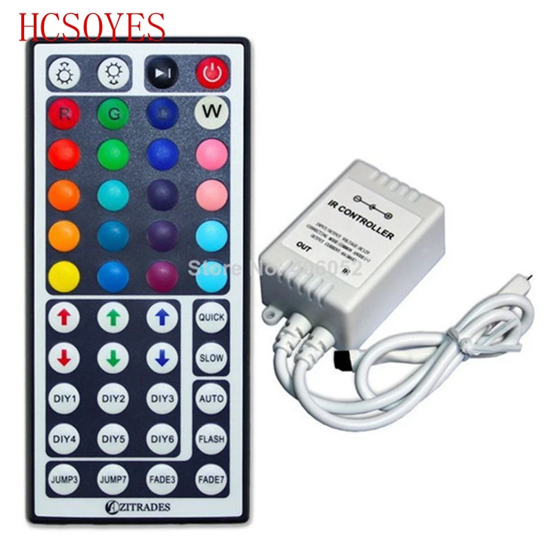 24key/44 клавишный пульт светодиодный IR RGB контроллер для SMD 5050 Светодиодные ленты