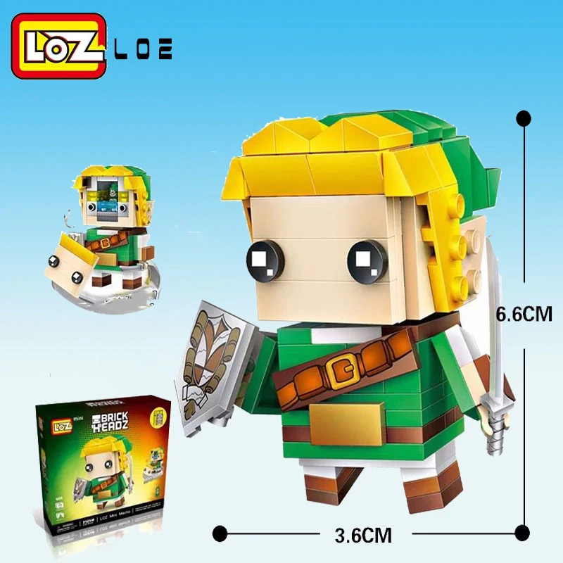 Блоки LOZ экшн фигурки Капитан Америка Тор Железный brick heads сборка строительных