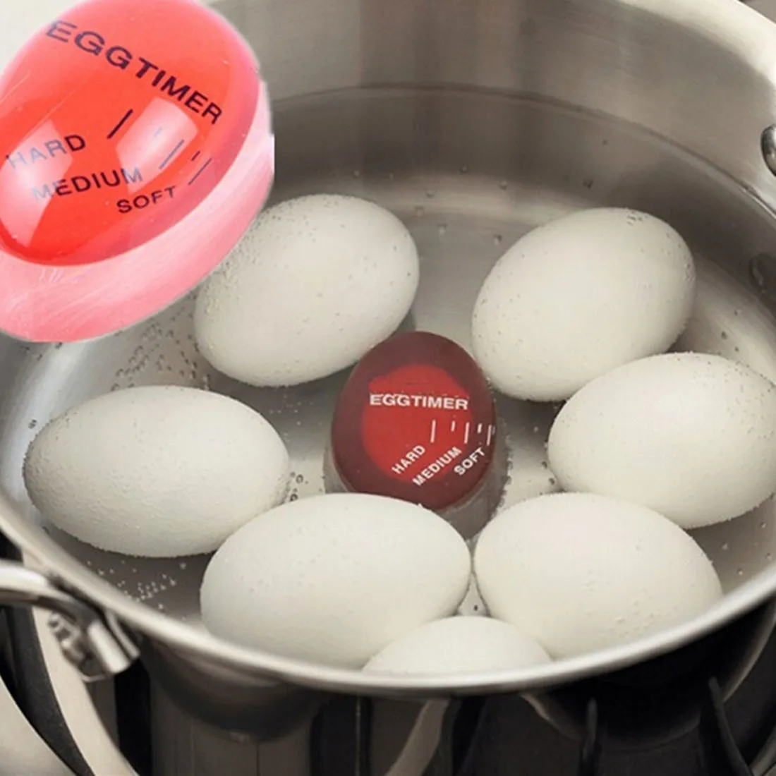 

New 1pcs Egg Perfect Color Changing Timer Yummy Soft Hard Boiled Eggs Cooking Kitchen Eco-Friendly Resin Eggs Timer