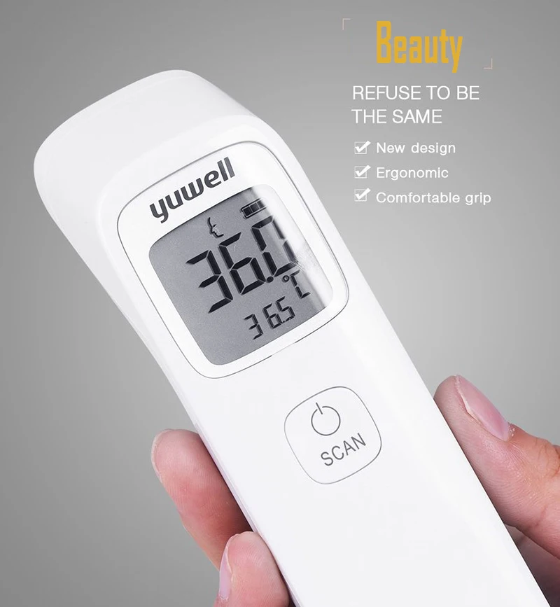Yuwell Baby Digital Noncontact Infrared Forehead Thermometer Infrared Hydrothermograph Children Body Hermograph Accurate YHW-2--14