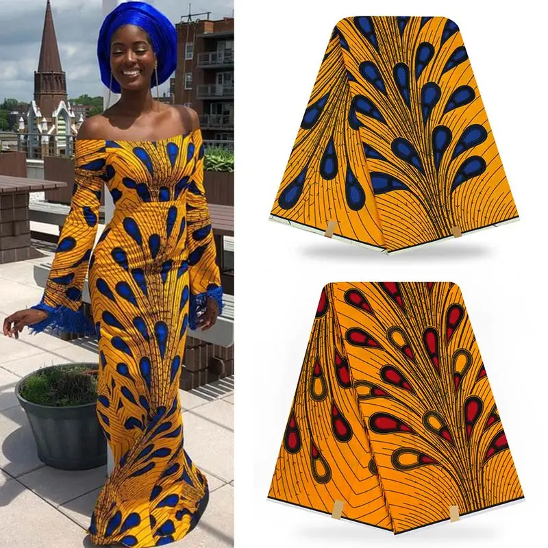 

high quality african real cotton wax 6yards/lot guaranteed dutch wax african cotton wax H17071901