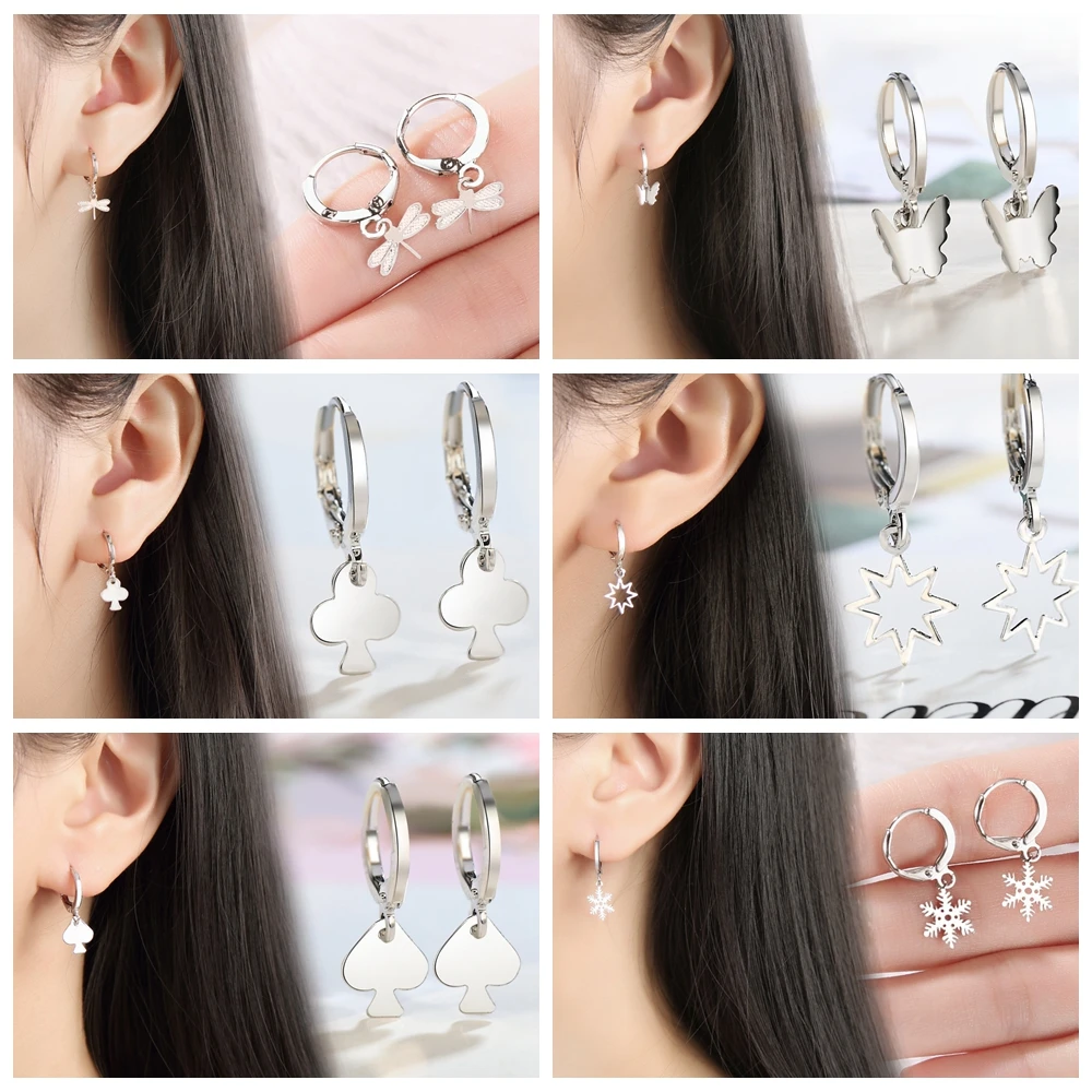 

New Classic Geometric Hoop Earrings Female Simple Design Earrings For Women Korean Silver Jewelry 2019 Oorbellen Aretes