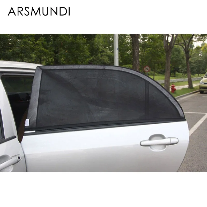 

Car Window Sun Shades UV Protection Shield Mesh Cover 2Pcs Adjustable Black Color Visor Sunshades 3 Sizes M