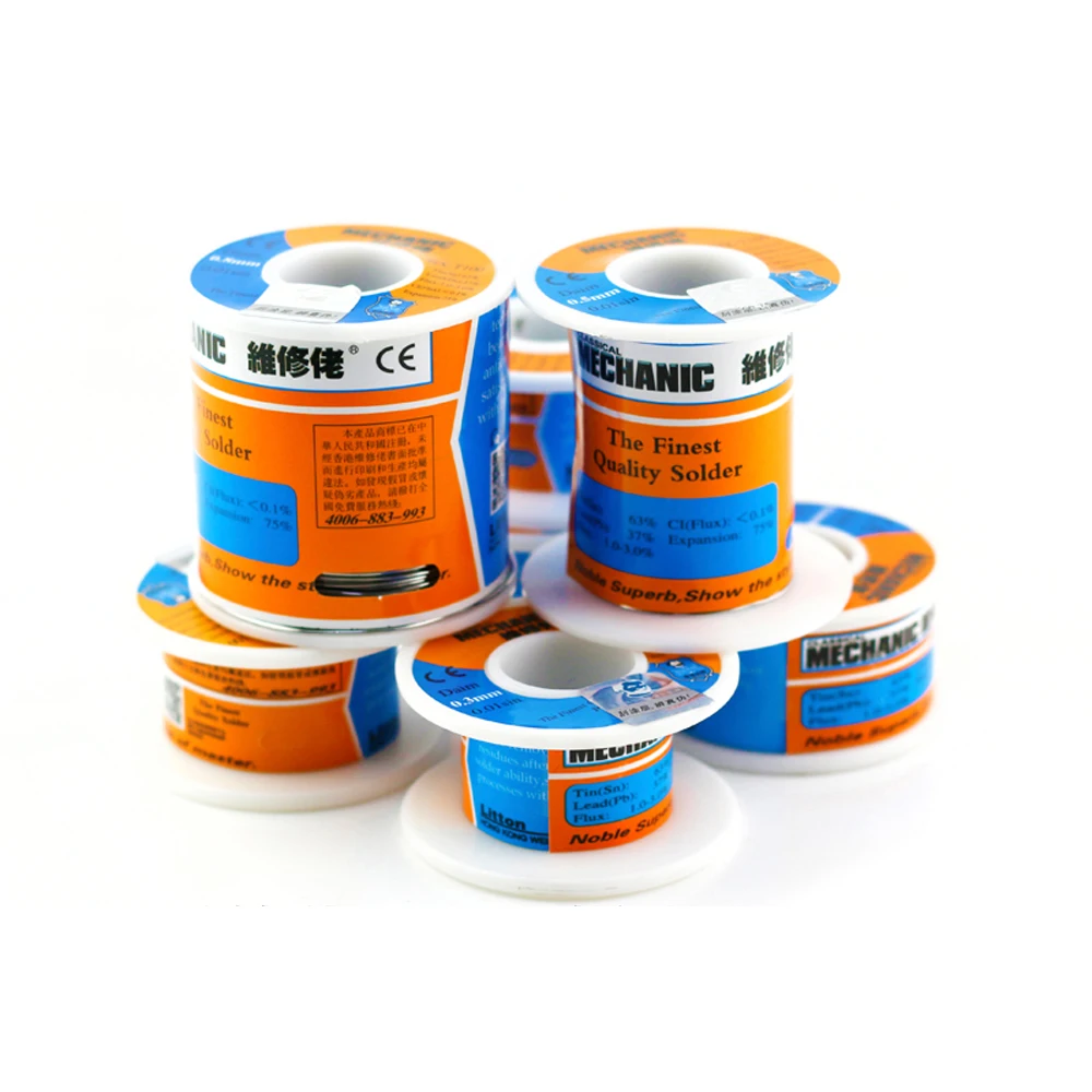 MECHANIC HX-T100 Solder Wire 200g 0.6/0.8/1.0/1.2mm High Purity Low Fusion Spot Welding BGA Welding Repair Tools MECHANIC HX-T100 Solder Wire 200g 0.6/0.8/1.0/1.2mm High Purity Low Fusion Spot Welding BGA Welding Repair Tools