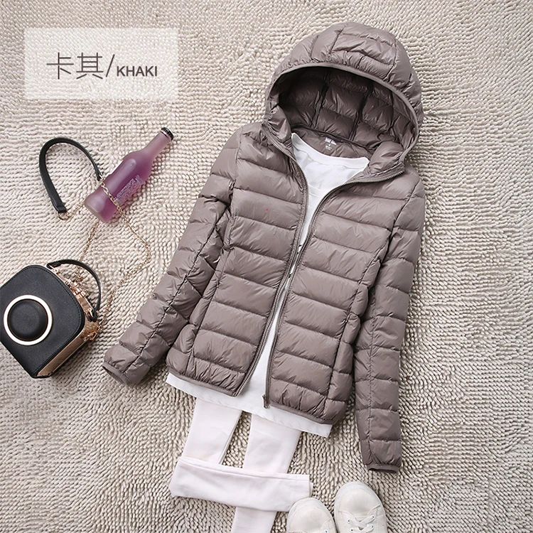 Sanishroly S-4XL Autumn Winter Women White Duck Hooded Down Jacket Female Ultra Light Down Coat Parkas Short Tops Plus Size S435 bubble coat women