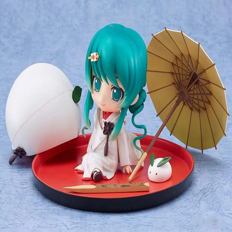 

Anime Action Hatsune Miku Shiromuku Ver. 303# Nendoroid 10cm snom miku model figure with box toy Christmas gift