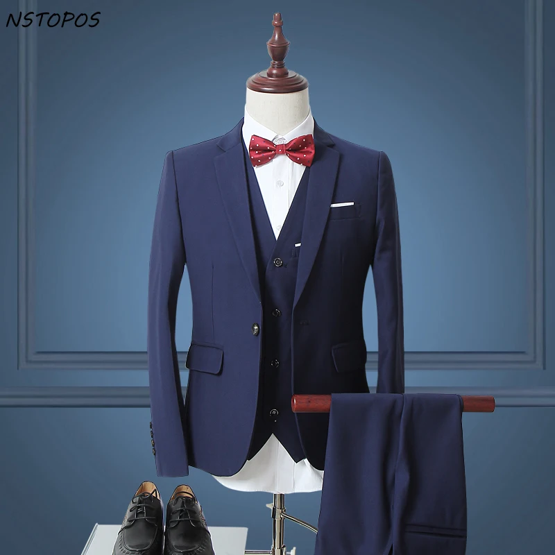 Buy Plus Size 4XL 5XL Solid Wedding Suits for Men 2016