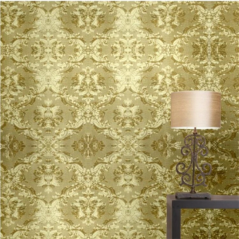 beibehang Gold reflective golden Damascus KTV wall papers home decor