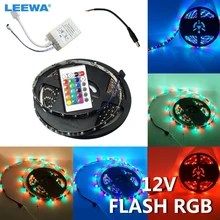 FEELDO 10 шт. Авто/автомобиль RGB 500 см 5 м 3528SMD 300 светодиодный Водонепроницаемый автомобиля Светодиодные ленты полосы света+ ИК-пульт дистанционного управления с 24-мя клавишами DC12V# CA3791
