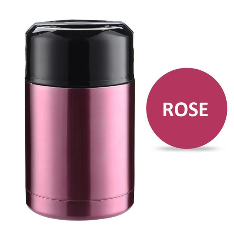 Большой Ёмкость 800 мл& 1000 мл изотермическая чашка с двойными стенками из нержавеющей стали вакуумная изоляция Термокружка термос для обедов Еда с контейнеры термос коробка - Цвет: Розовый
