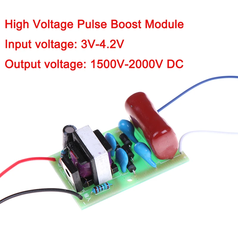 

DC-DC 3V-4.2V 3.7V Step-up To 1500V-2000V 1800V High Voltage Pulse Boost Module
