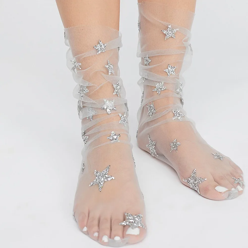 2019 Новый горячий Для женщин модные вязать загрузки Носки носок прозрачный эластичный Sheer носки T4