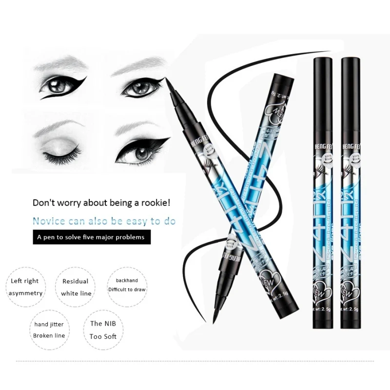

Top selling Black Waterproof Liquid Eyeliner Make Up Beauty Comestics Long-lasting Eye Liner Pencil Makeup Tools for eyeshadow