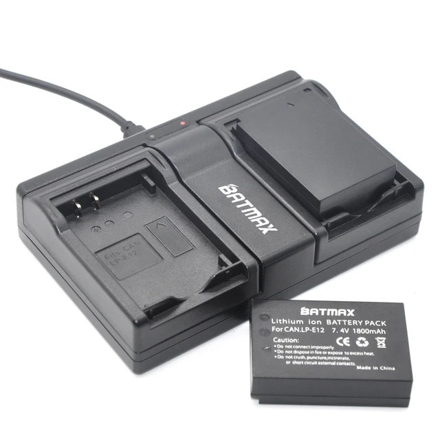 LP-E12 LP E12 LED USB Dual Battery Charger for Canon LP-E12 Battery for  Canon EOS M 100D Kiss X7 Rebel SL1 camera - AliExpress