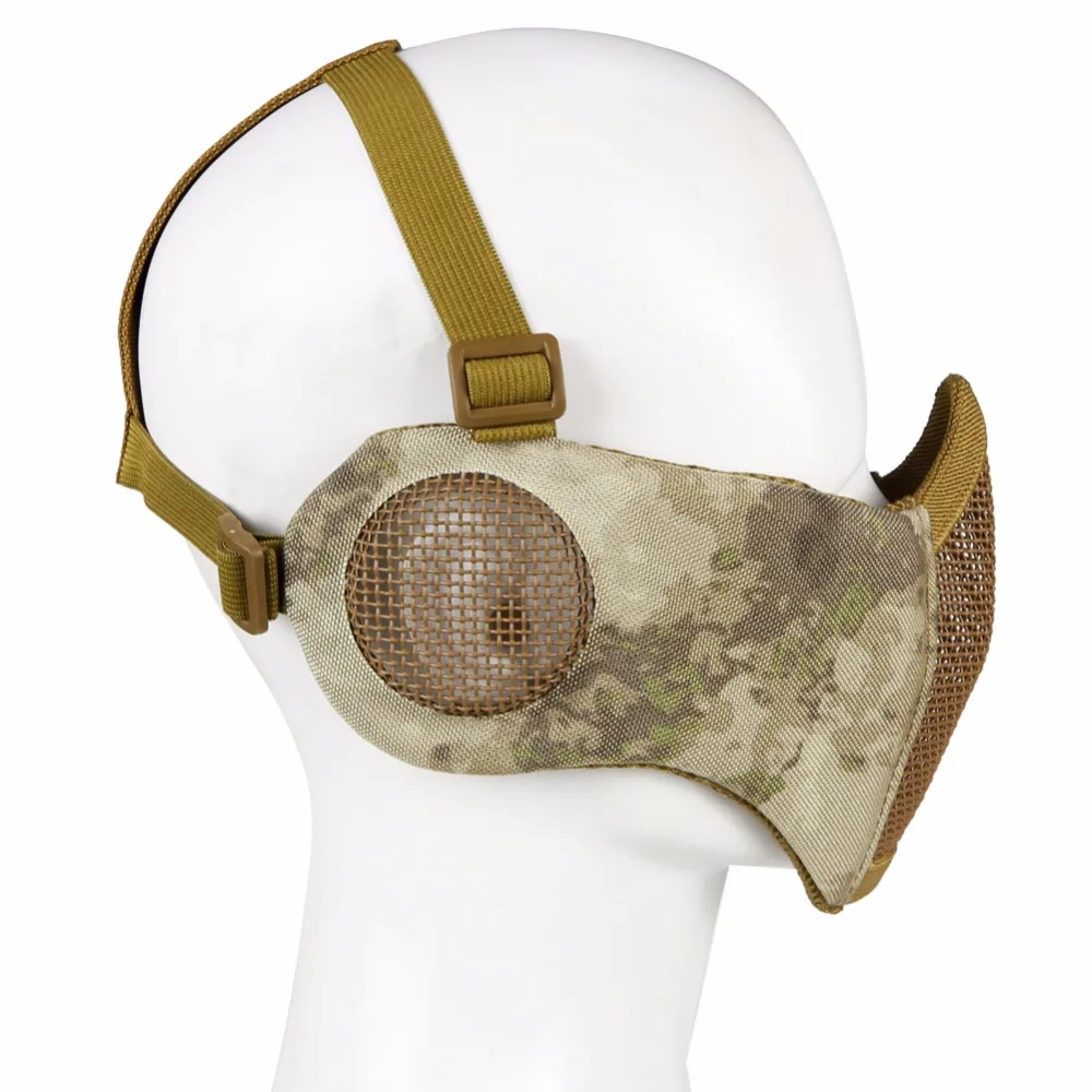 Горячее новое поступление, полунижняя маска для лица, Металлическая стальная защитная сетка для ушей, Охотничья тактическая защитная маска для страйкбола Cs, Вечерние Маски для Хэллоуина