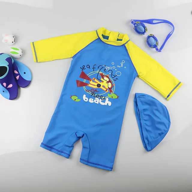 Special Offers Children's Swimsuit Summer Beach Sunscreen Fast Dry Boys Surfing Suit Cute Cartoon Baby Swimwear With Cap Special Offers Children's Swimsuit Summer Beach Sunscreen Fast Dry Boys Surfing Suit Cute Cartoon Baby Swimwear With Cap
