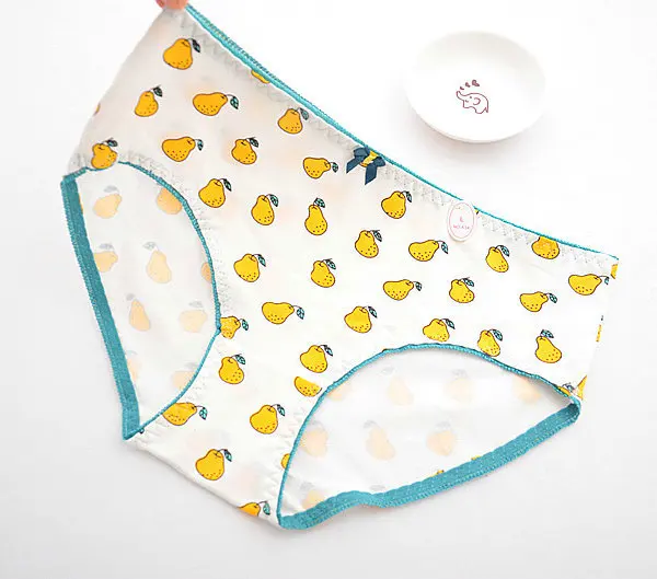 Hot Sale! Pear Cute Fruit Panties Women Sexy Seamless Cotton Breathable