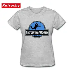 Юрский стиль парк Skydive футболка крутая Женская Скайдайвинг мир футболка Веселая авантюрист подарки Футболка Летний Тренд Брендовая Одежда