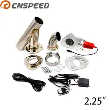 CNSPEED 2.25” inch Exhaust Control Valve With Remote Control Car Stainless Electric Exhaust Valve Cut outs Exhaust Cutout kit