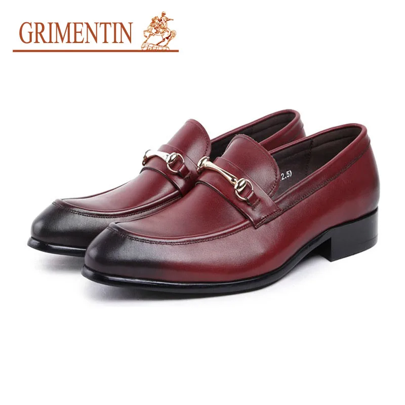 GRIMENTIN men dress shoes genuine leather italian designer slip on business wedding shoes formal shoes GRIMENTIN men dress shoes genuine leather italian designer slip on business wedding shoes formal shoes