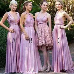 2019 шифоновое платье подружки невесты, трапециевидные Длинные платья подружки невесты, дешевые платья для свадебной вечеринки