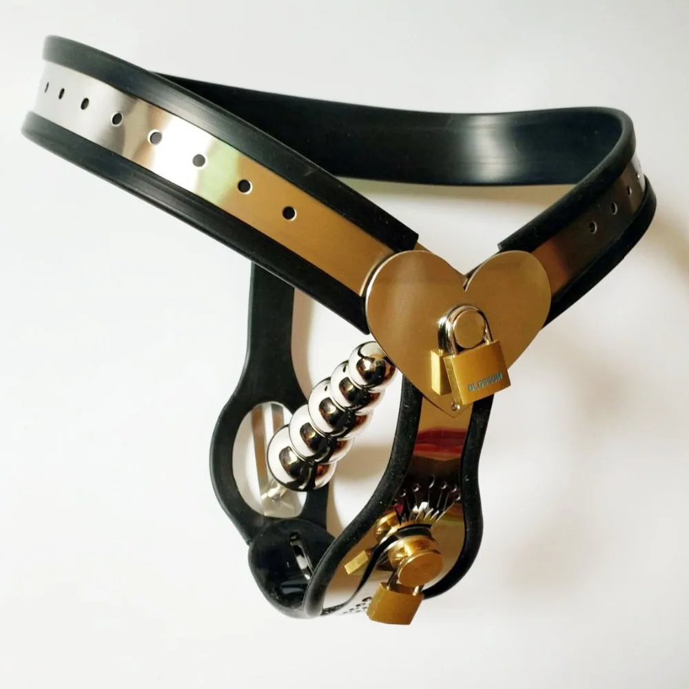 2022 New Stainless Steel Female Chastity Belt Anal Plug Constraint Fetish  Device | eBay