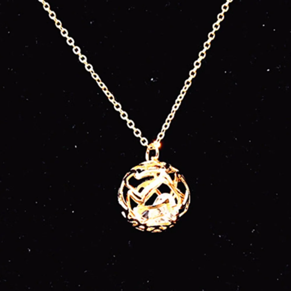 

NK804 New Fashion Crystal Zircon Hollow Ball Long Pendants Necklace For Women Punk Vintage Boho Collares Chain Cheap Jewelry